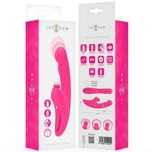 INTENSE - EMI VIBRATOR 13.5 CM MULTIFUNCTION 3 IN 1 10 VIBRATIONS PINK
