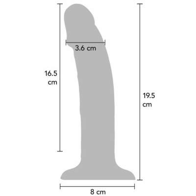 GET REAL - REALISTIC SILICONE VIBRATING DILDO PURPLE 19.5 CM