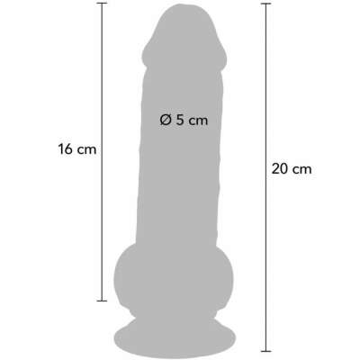 GET REAL - DELUXE REALISTIC PENIS WITH TESTICLES EXTRA THICK 20 CM