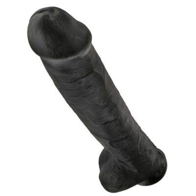 KING COCK - REALISTIC DILDO WITH TESTICLES 38 CM BLACK