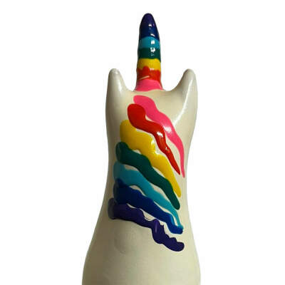 CONDOMERIE - HANDPAINTED NOVELTY CONDOMS UNICORN RAINBOW