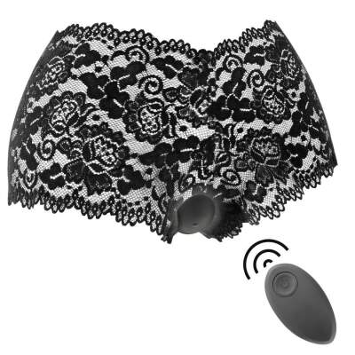 DML-D-218545-BLACK&SILVER - ZARA REMOTE CONTROL STIMULATOR WITH FREE PANTY