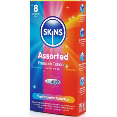 SKINS - ASSORTED PREMIUM CONDOMS PACK 8