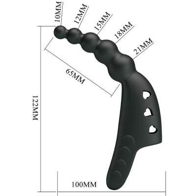 PRETTY LOVE - JORDIN FINGER VIBRATOR 10 VIBRATIONS BLACK