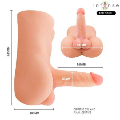 INTENSE DEEP TOUCH - DAMIEN TORSO WITH REALISTIC DILDO WITH PUSHING AND VIBRATION REMOTE CONTROL 3.5 KG