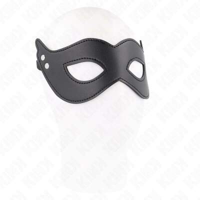 DML-D-240908-KINK - LEATHERETTE MASK WITH RIVETS MODEL 1 26 x 8 CM
