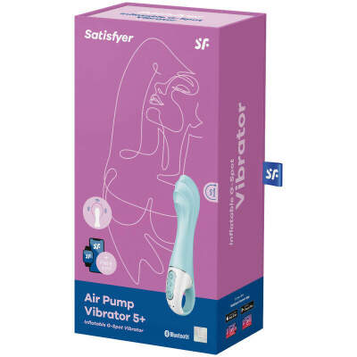 SATISFYER - AIR PUMP VIBRATOR 5+ INFLATABLE G-SPOT VIBRATOR APP BLUE