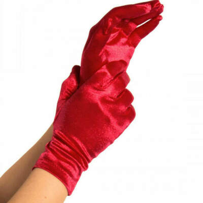 DML-D-218063-LEG AVENUE - SATIN GLOVES RED