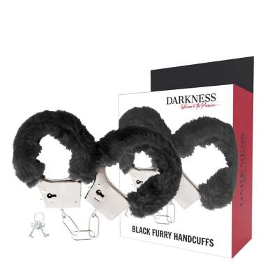 DML-D-221226-DARKNESS - BLACK LINED METAL HANDCUFFS