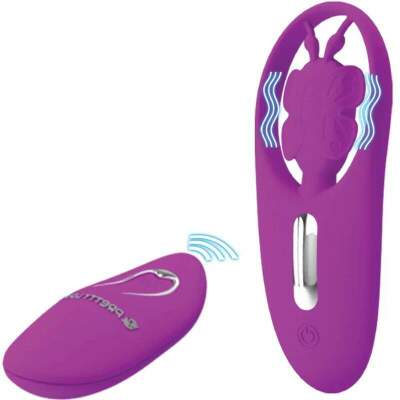 DML-D-233013-PRETTY LOVE - DANCING BUTTERFLY STIMULATOR FOR PANTIES WITH REMOTE CONTROL LILAC