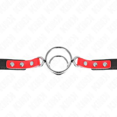 KINK - GAG WITH MULTIPLE O-RINGS 4 / 4.8 CM RED 38 X 56 CM