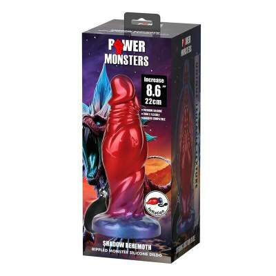 POWER MONSTERS - SHADOW BEHEMOTH BICOLOR INFLATABLE FANTASY SILICONE DILDO 22 CM Ø 5 CM