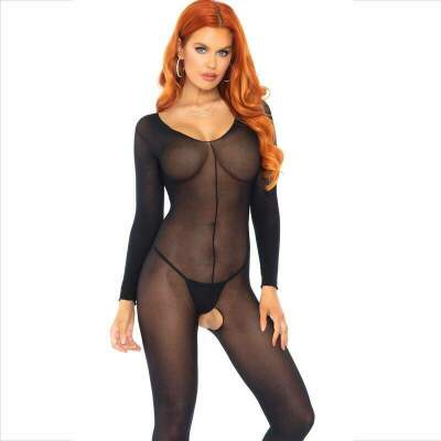 DML-D-237715-LEG AVENUE - BODYSTOCKING NEGRO MANGA LARGA