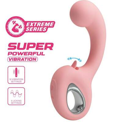 PRETTY LOVE - ERYNNYES G-SPOT VIBRATOR + CLITORIS STIMULATOR 10 VIBRATIONS PINK