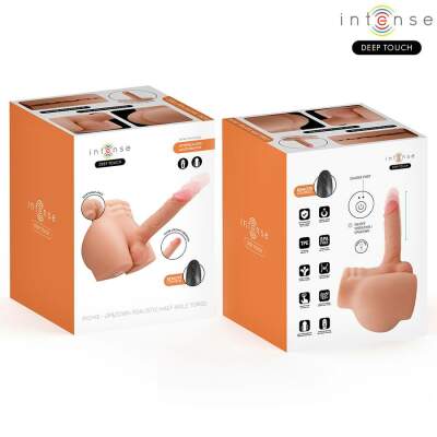 INTENSE DEEP TOUCH - RICHIE TORSO WITH ANUS AND REALISTIC DILDO WITH PUSHING AND VIBRATION REMOTE CONTROL 4.7 KG