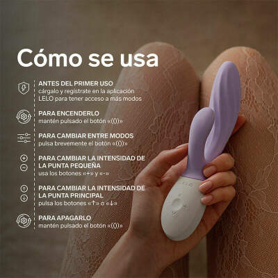 LELO - INA TWIST DOUBLE VIBRATOR RABBIT FOR G-SPOT AND CLITORIS LAVENDER