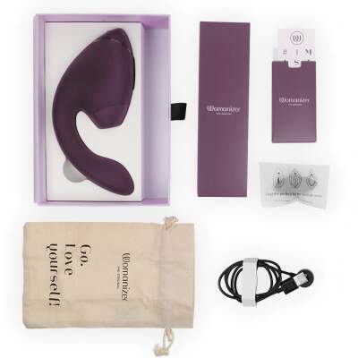 WOMANIZER - DUO NEXT DUAL CLITORAL & G-SPOT STIMULATOR DARK PURPLE