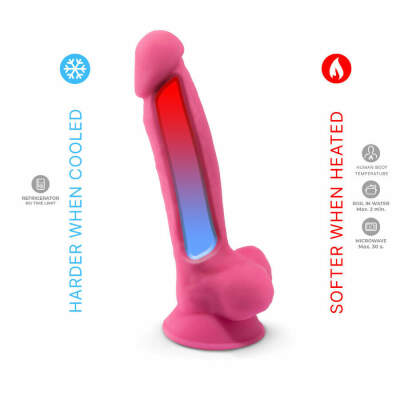 SILEXD - MODEL 1 REALISTIC PENIS PREMIUM SILICONE SILEXPAN FLUORESCENT PINK 17.5 CM