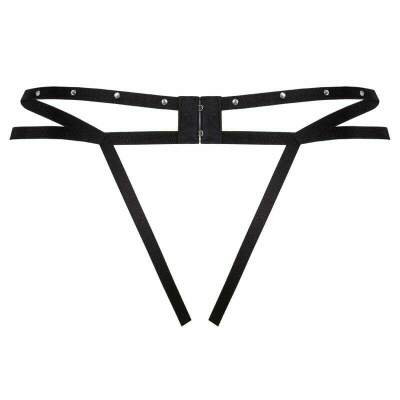 LIVCO CORSETTI FASHION - NOMADE THONG CROTCHLESS BLACK