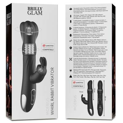 BRILLY GLAM - MOEBIUS RABBIT VIBRATOR & ROTATOR + WATCHME REMOTE CONTROL
