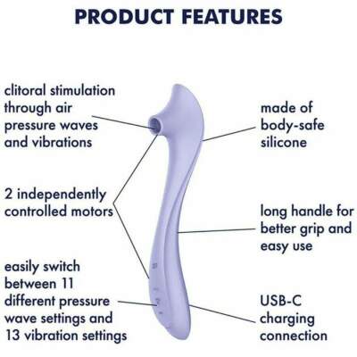 SATISFYER - EASY LOVER VIBRATOR & AIR PULSE STIMULATOR
