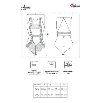 LIVCO CORSETTI FASHION - LIXPEN LC 90612 BODY NEGRO S/M