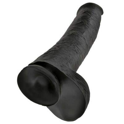 KING COCK - REALISTIC DILDO WITH TESTICLES 38 CM BLACK