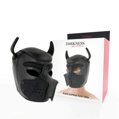 DML-D-221150-DARKNESS - NEOPRENE DOG MASK WITH REMOVABLE MUZZLE M