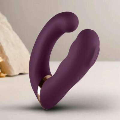 ROCKS-OFF - GEMINI DUAL VIBRATOR G-SPOT CLITORIS STIMULATOR PURPLE