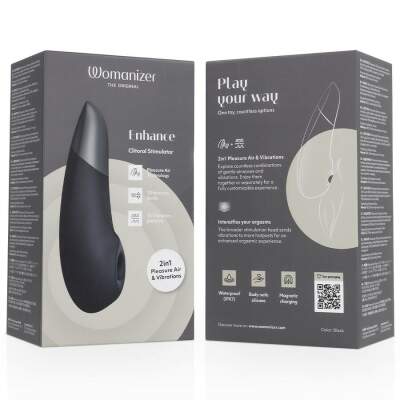 WOMANIZER - ENHANCE CLITORIAL STIMULATOR BLACK