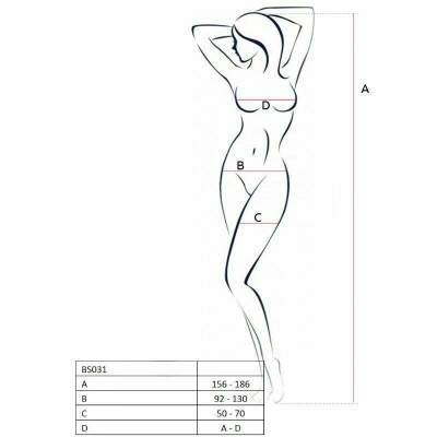 PASSION - WOMAN BS031 BODYSTOCKING NEGRO TALLA UNICA