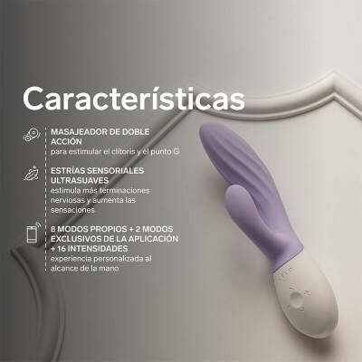 LELO - INA TWIST DOUBLE VIBRATOR RABBIT FOR G-SPOT AND CLITORIS LAVENDER