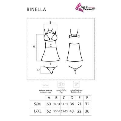LIVCO CORSETTI FASHION - BINELLA SET BABYDOLL + THONG BLACK
