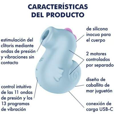 SATISFYER - SEA PONY VIBRATOR & AIR PULSE STIMULATOR