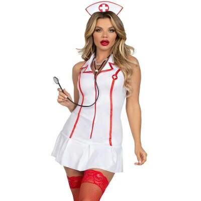 DML-D-242000-LEG AVENUE - HEAD NURSE COSTUME WHITE M/L