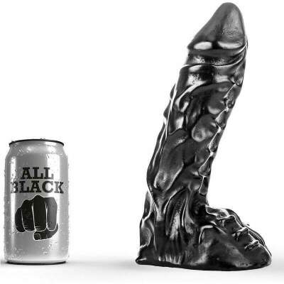 DML-D-221729-ALL BLACK - DILDO 23 CM