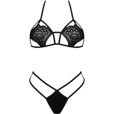 LIVCO CORSETTI FASHION - JIMENA LC 20216 BRA + THONG BLACK ONE SIZE