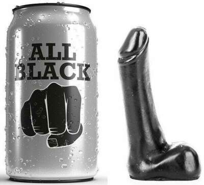 DML-D-216249-ALL BLACK - DILDO 9 CM