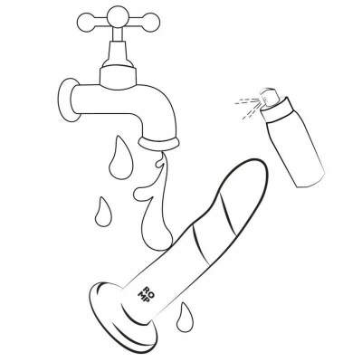 ROMP - DIZI SILICONE DILDO WITH SUCTION CUP TRICOLOR 18 CM