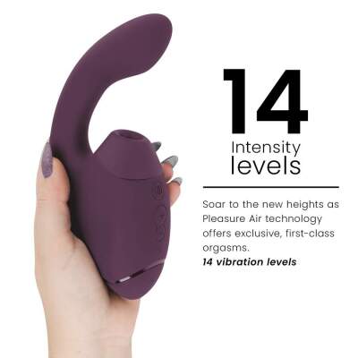 WOMANIZER - DUO NEXT DUAL CLITORAL & G-SPOT STIMULATOR DARK PURPLE