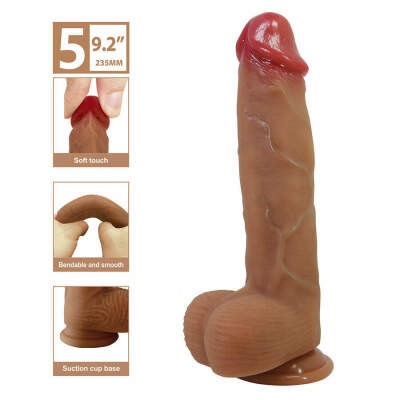 PRETTY LOVE - ORTON REALISTIC DILDO WITH SUCTION CUP 23.5 CM -Ø- 4.9 CM
