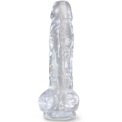 KING COCK - CLEAR REALISTIC PENIS WITH BALLS 16.5 CM TRANSPARENT