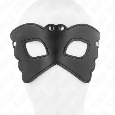 DML-D-240907-KINK - BUTTERFLY SHAPED LEATHERETTE MASK 20 x 9 CM