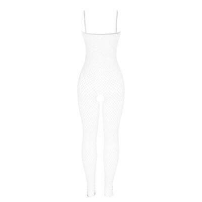 SUBBLIME - 951740 BODYSTOCKING CROTCHLESS DE REJILLA CON LAZOS BLANCO TALLA ÚNICA