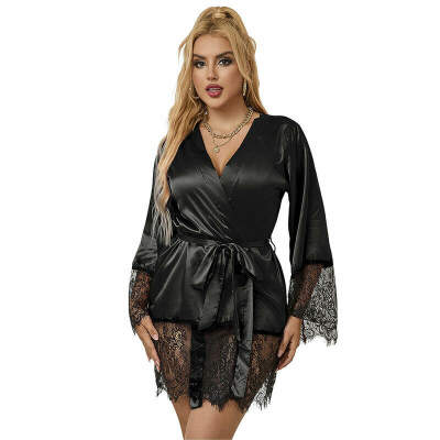 DML-D-242153-SUBBLIME - 953805  ELEGANTE CAMISON DE ENCAJE + TANGA NEGRO L/XL