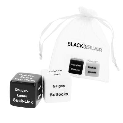 DML-D-221906-BLACK&SILVER - DICE FOR COUPLES ES/EN