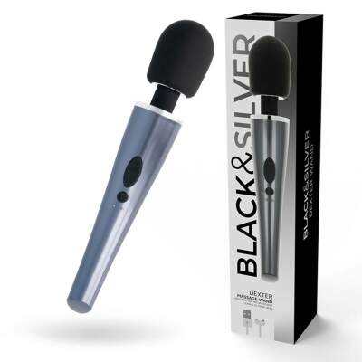 DML-D-218546-BLACK&SILVER - DEXTER MASSAGE WAND