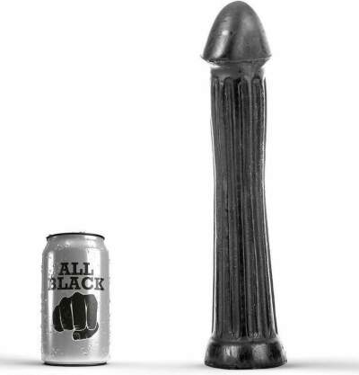 DML-D-221727-ALL BLACK - PLUG DILDO 31 CM