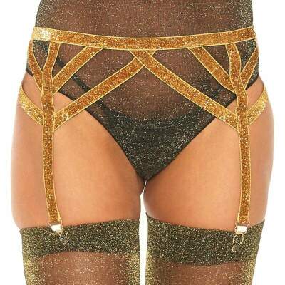 DML-D-218675-LEG AVENUE - LUREX ELASTIC GARTER BELT ONE SIZE