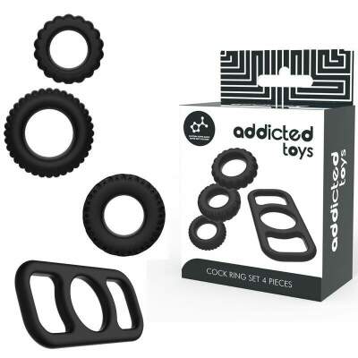 DML-D-226994-ADDICTED TOYS - COCK RING SET 4 PIECES
